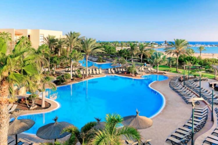 Aerial view swimming pool